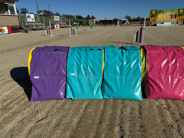 Velcro - Adjustable Triangular Tunnel Bags (2-pieces), TURQUOISE - CKC ATC